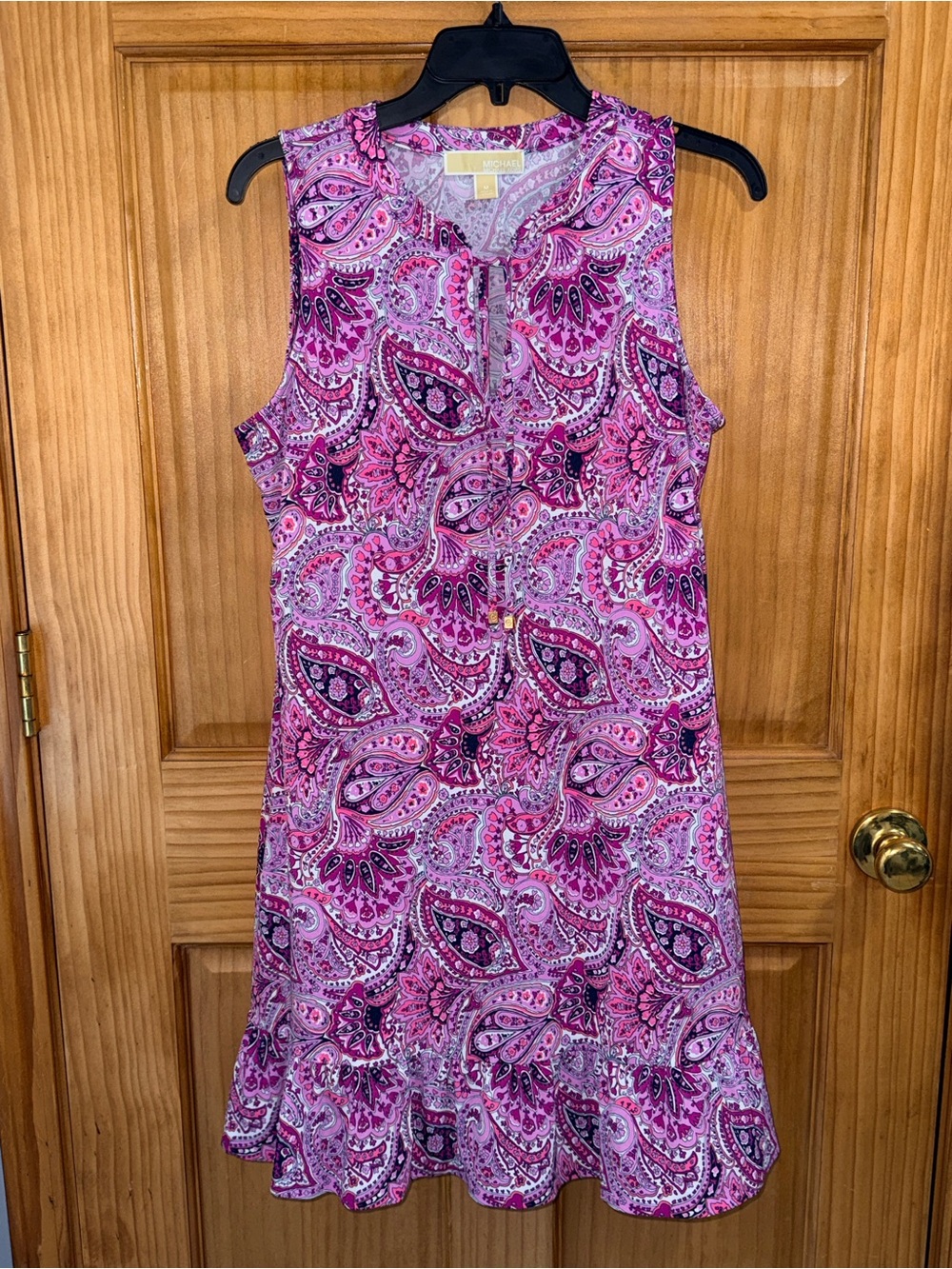 Michael Kors Pink and Purple Paisley Sleeveless Dress - Picture 3 of 11